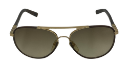 Louis Vuitton Gafas, Pilot, Metal, Piel,Dorado/Marrón,Z0706,2